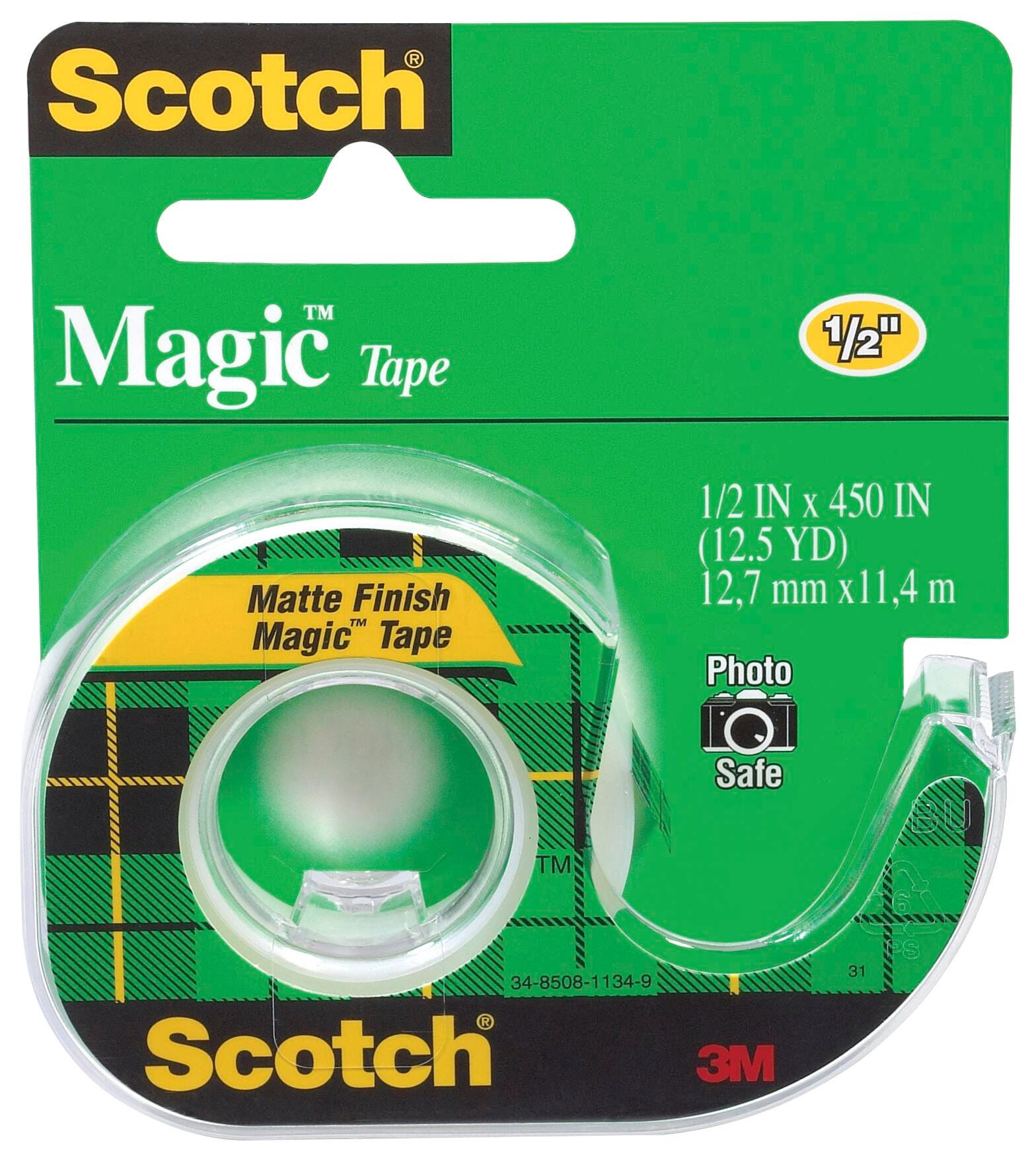 TAPE MAGIC 0.50 IN X 450 IN W/DISPENSER