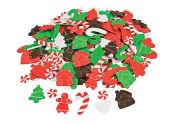 SCO FOAM CHRISTMAS SHAPES 200PCS -Min Qty 12