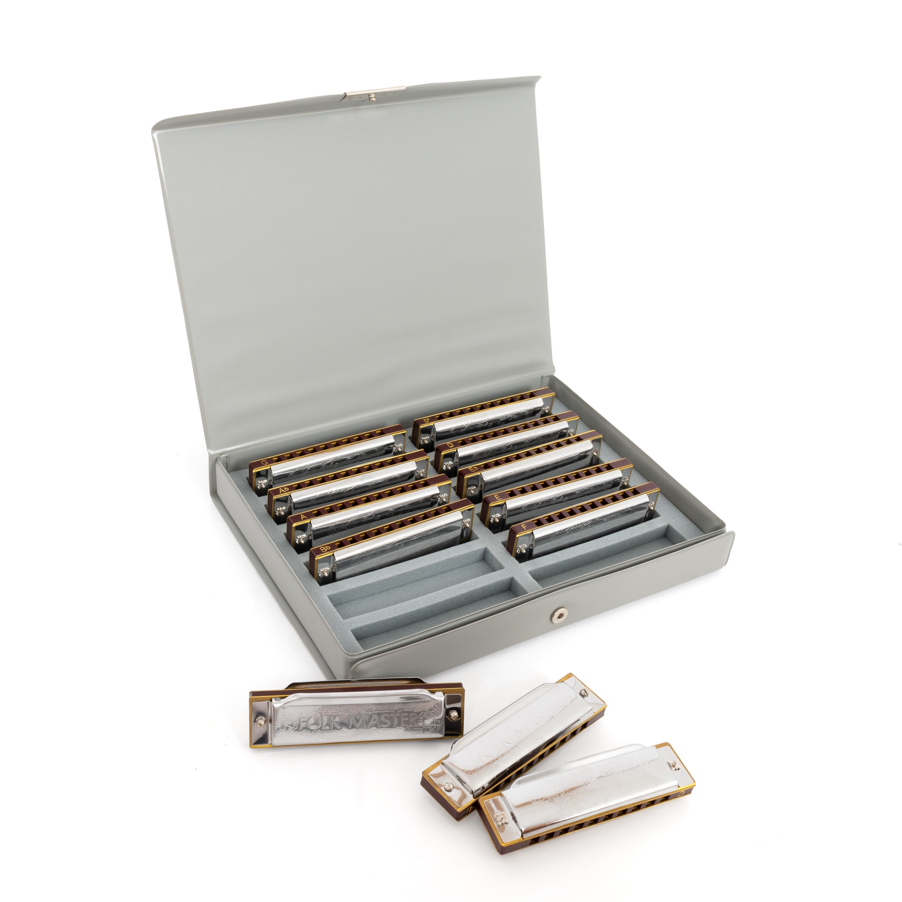 Suzuki Folkmaster set of 12 harmonicas