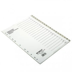 MODEST DIVIDER A-Z GREY PVC A4 MS 155