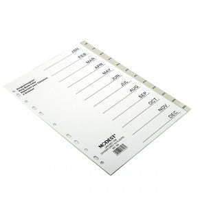 MODEST DIVIDER JAN-DEC COL Pvc MS 152/161