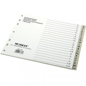 MODEST DIVIDER A-Z GREY PVC A 5 MS 158