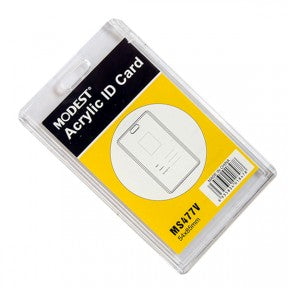 MODEST ID HOLDER CRYSTAL CLR D*Sided 55x85mm MS