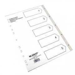 MODEST DIVIDER 1- 5 GREY PVC MS 510