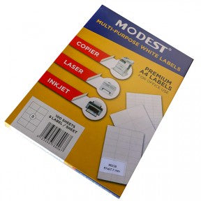 MODEST LASER LABELS 97 X 67.5 mm 8 L MS 90216