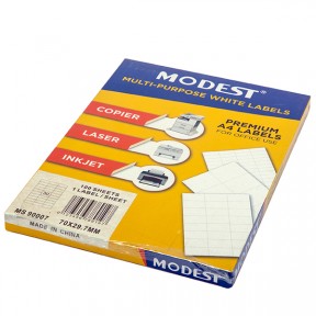 MODEST LASER LABELS 70 X 29.7 mm 30 L MS 90007