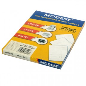 MODEST LASER LABELS 70 X 42.3 mm 21 L MS 90012