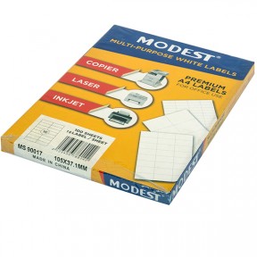 MODEST LASER LABELS 105 X 37.1 mm 16 L MS 90017