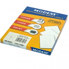 MODEST LASER LABELS 105 X 74 mm 8 L MS 90023