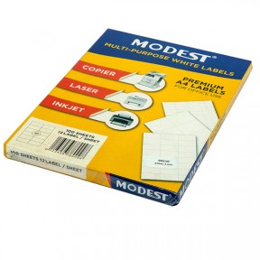 MODEST LASER LABELS 97 X 42.3 mm 12 L MS 90210