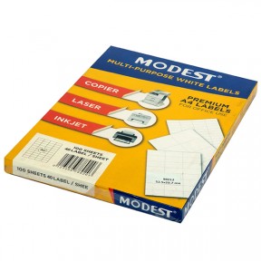 MODEST LASER LABELS 52.5 X 29.7 mm 40 L MS 90212