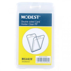 MODEST ID HOLDER CLEAR PP D*Sided 54x85mm MS 463 V