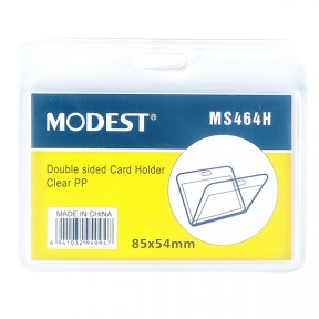 MODEST ID HOLDER CLEAR PP D*Sided 85x54mm MS 464