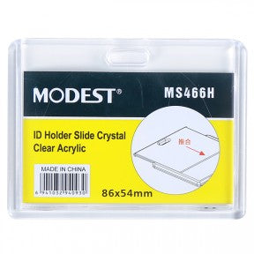 MODEST ID HOLDER CLEAR PS D*Sided 86x54mm MS 466
