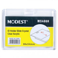 MODEST ID HOLDER CLEAR PS D*Sided 86x54mm MS 466