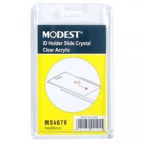 MODEST ID HOLDER CLEAR PS D*Sided 54x86mm MS 467