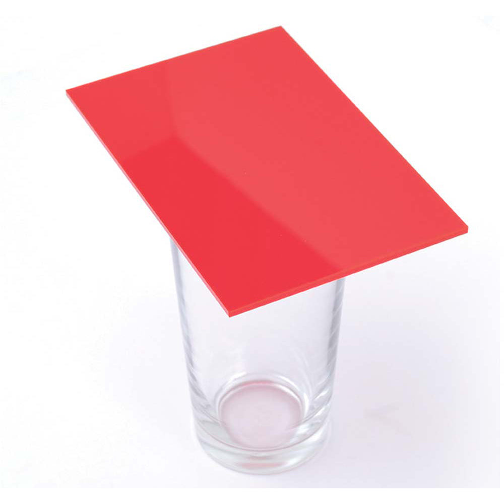 Cast Acrylic 3mm Sheet - Solid Flame Red 1000 x 600mm