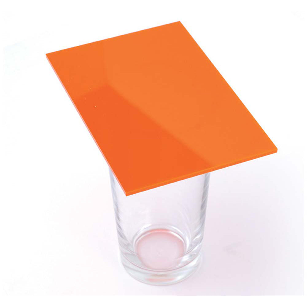Cast Acrylic 3mm Sheet - Solid Orange 600 x 400mm