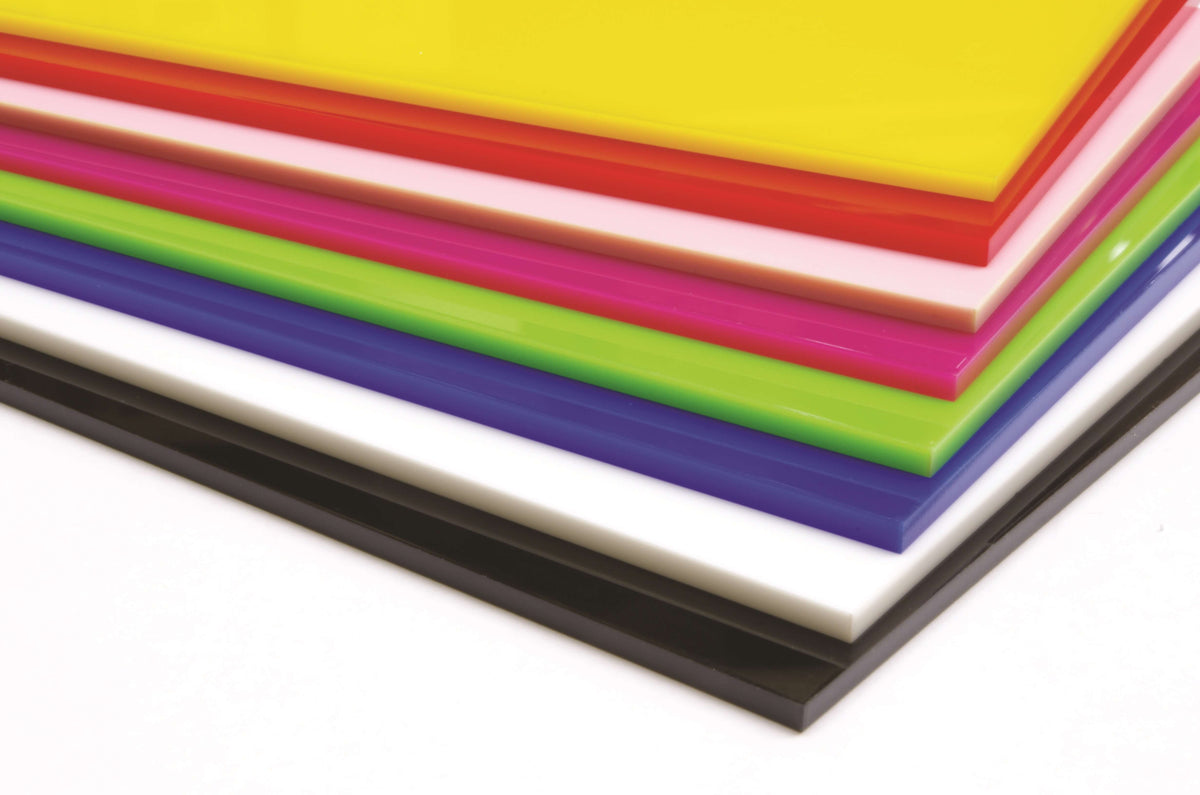 Cast Acrylic 3mm Sheets - 1000 x 500mm Assorted Pack of 8