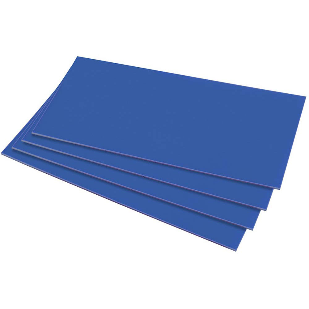 HIPS 1.0mm Sheet - 305mm x 457mm - Mid Blue