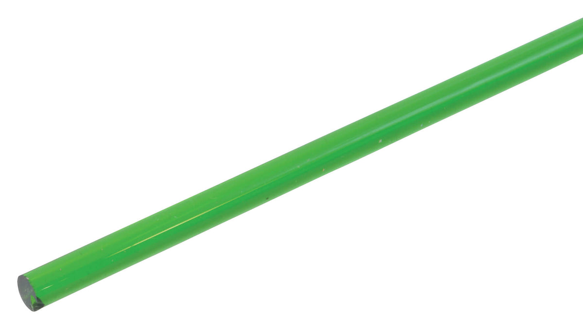 Transparent Acrylic Rod 6.4mm x 610mm - Green