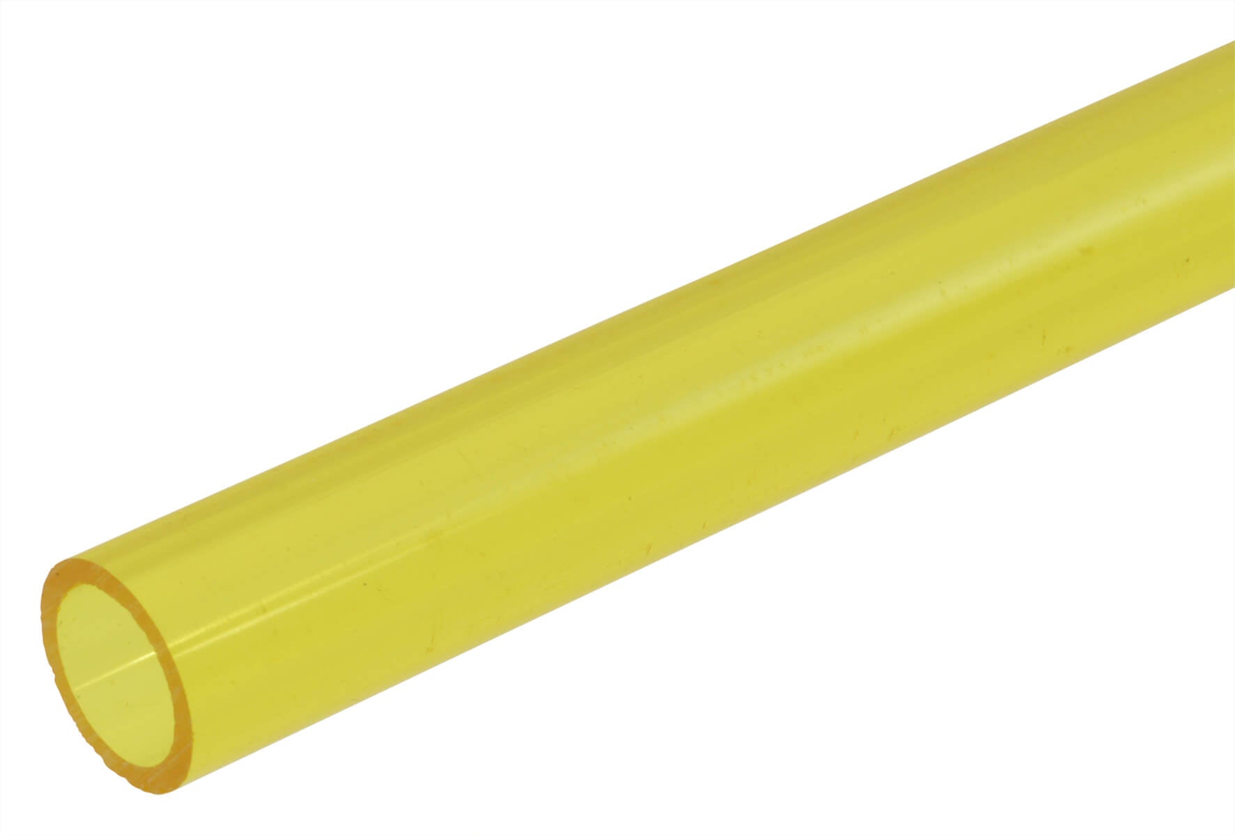 Transparent Acrylic Tube 12.7-9.5mm x 610mm - Yellow