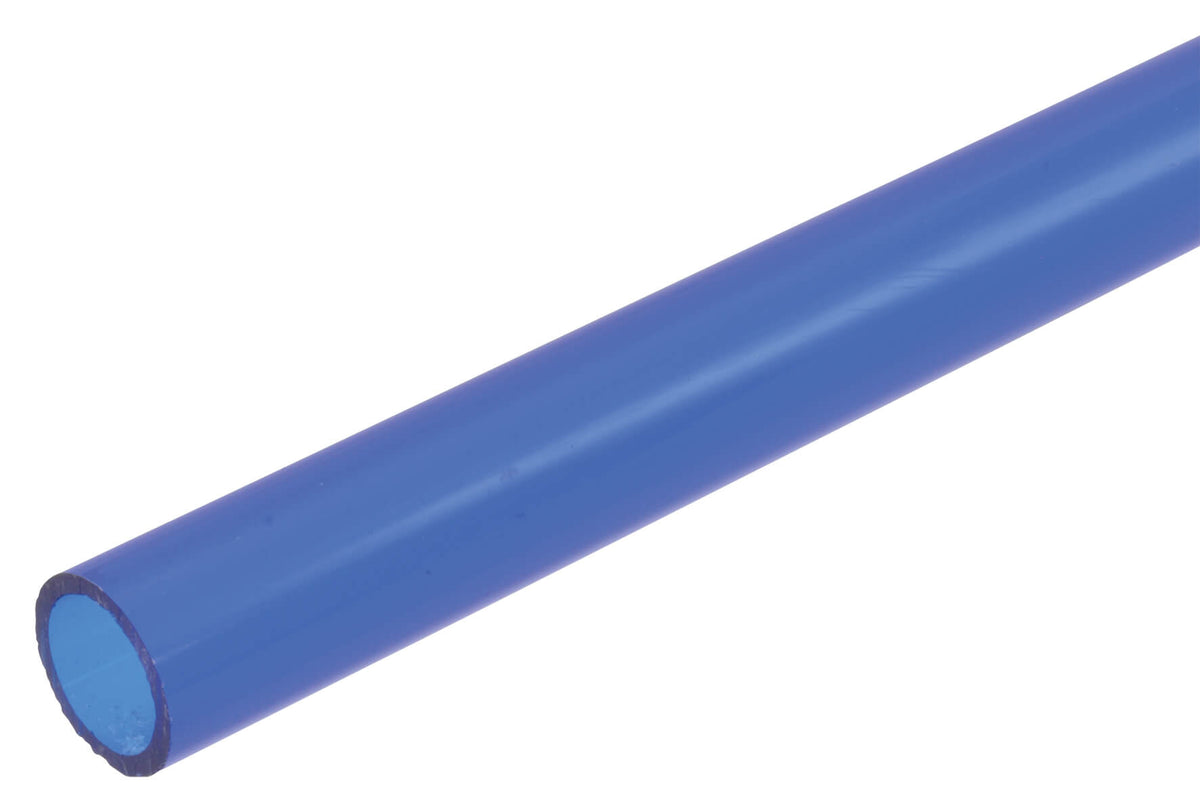 Transparent Acrylic Tube 6.4-3.2mm x 610mm - Blue