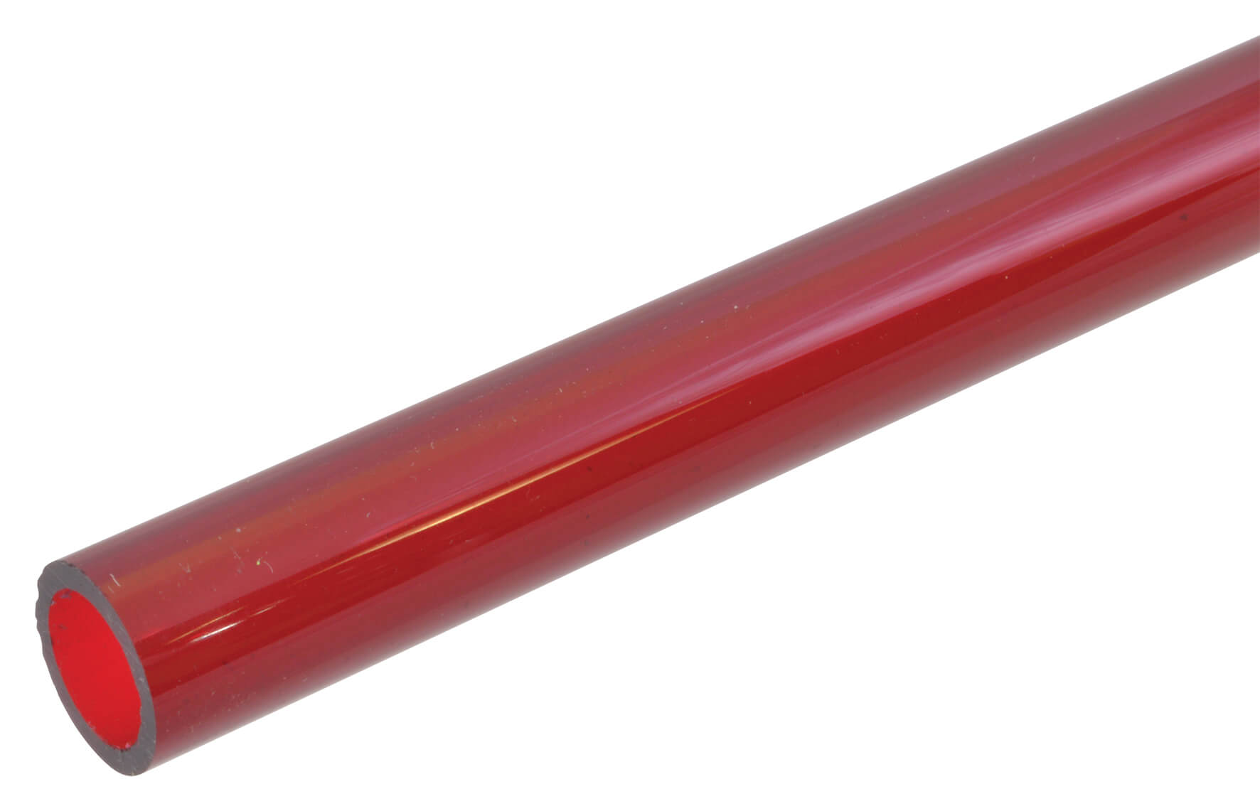 Transparent Acrylic Tube 9.5-6.4mm x 610mm - Red