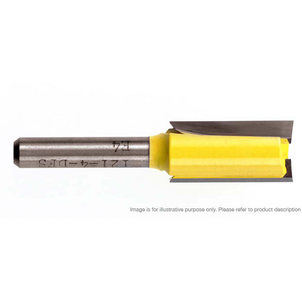 Viper Straight Double Flute Router Cutter, 5-16in D x 1in L x 1-4in Shank - No.58
