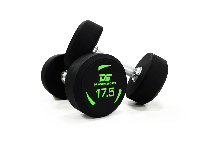 DS TPU Coated Dumbbells - 17.5kg Black