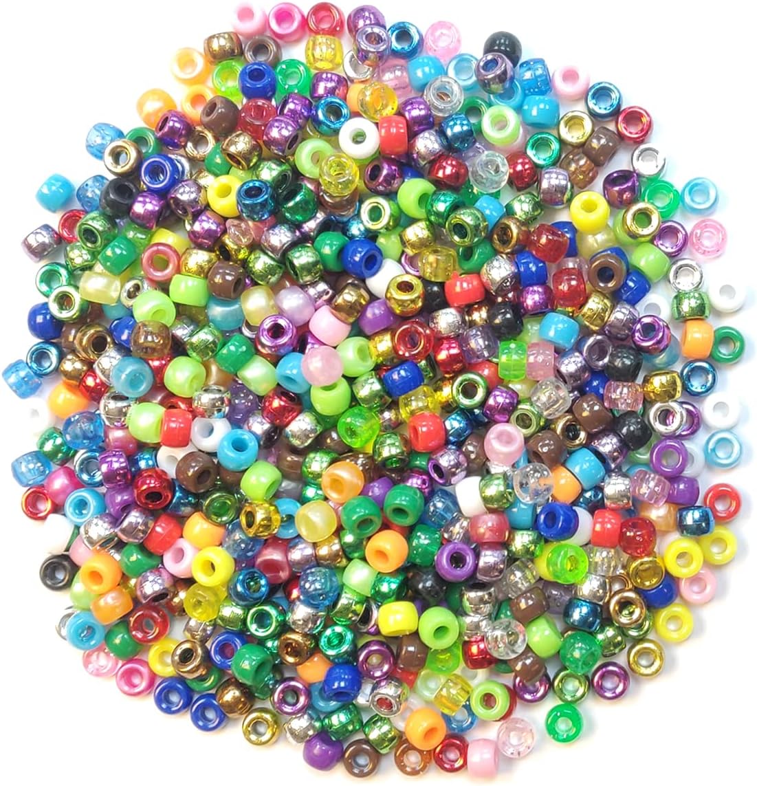 SCO BEADS PONY TRANSPARENT COLOURED GLITTER 1000PCS -Min Qty 20
