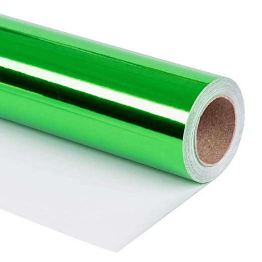 SCO METALLIC PAPER ROLL GREEN 1PC -Min Qty 30