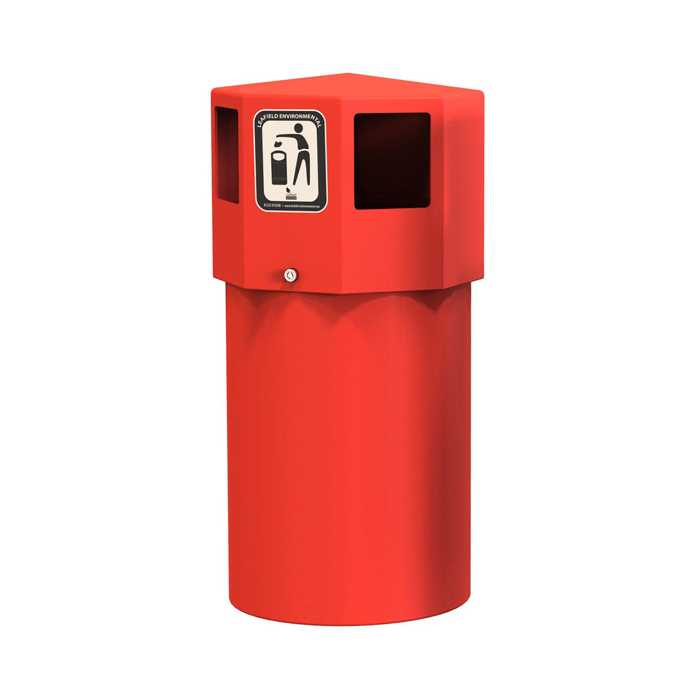 Litter Bin Midi Octaplus Red