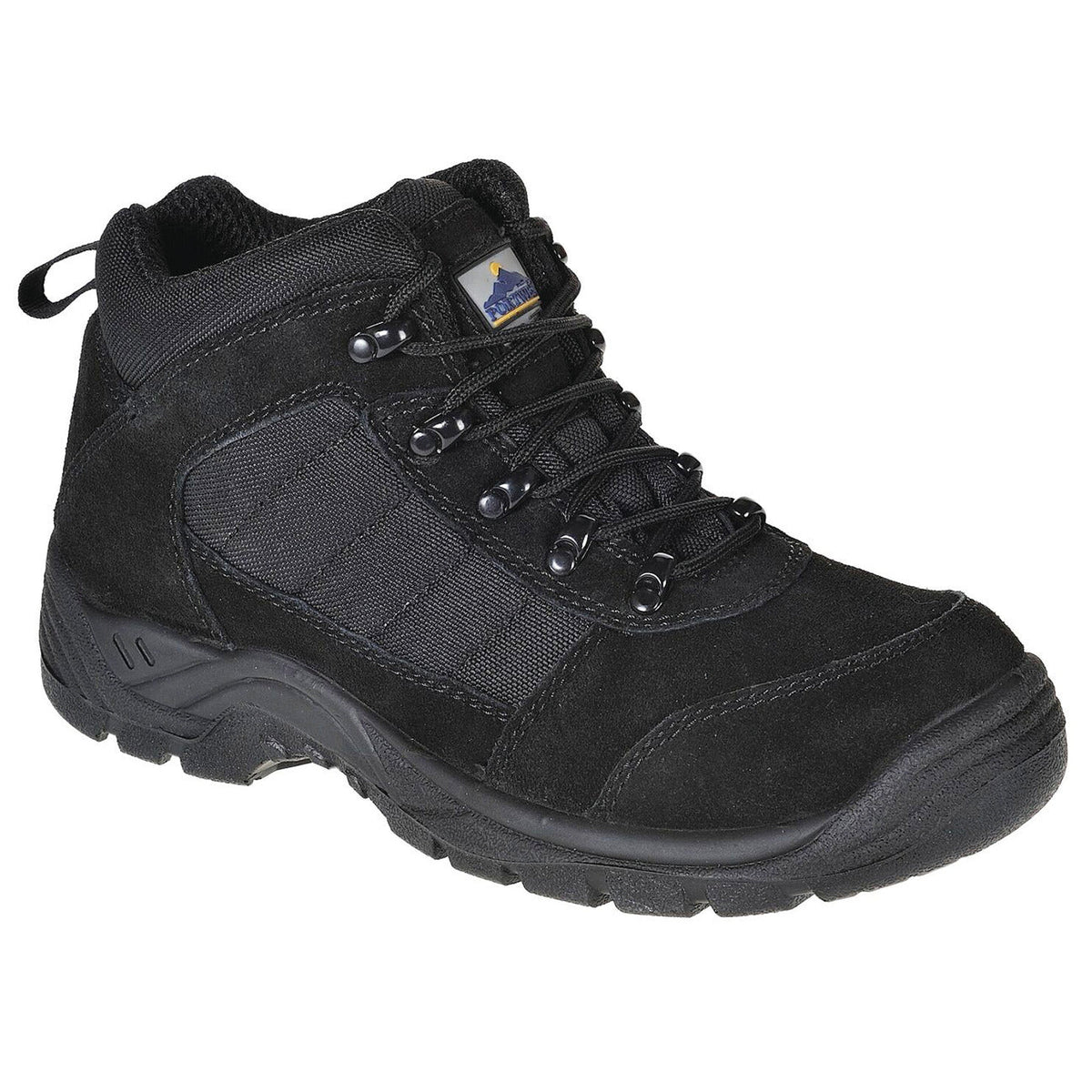 Leather Safety Trainer Blk- Size 8