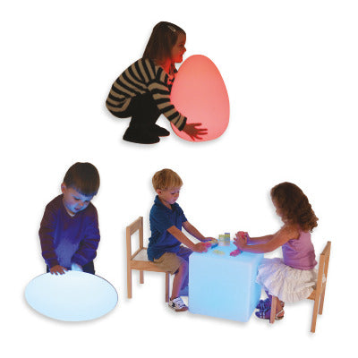 3 Sensory Lights-Cube,Egg Pebble