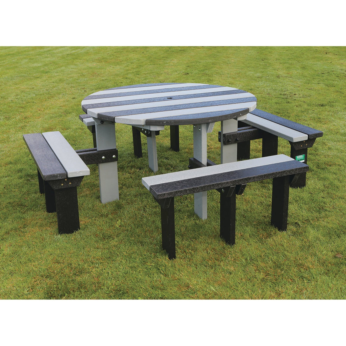 Circular Picnic Table Black And Grey