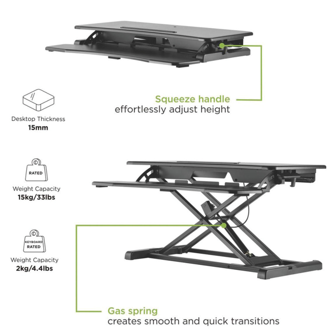 Delux Sit Stand Workstation
