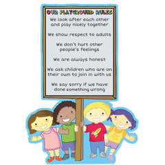 Children Holding Rules Sign 400X600W