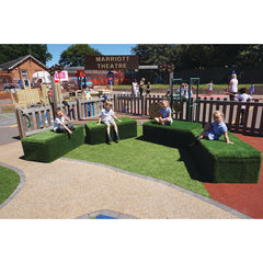 Set Of 4 Outdoor Grass Seats