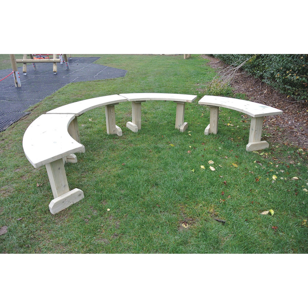 Curved Benches Set Of 4 Freestanding