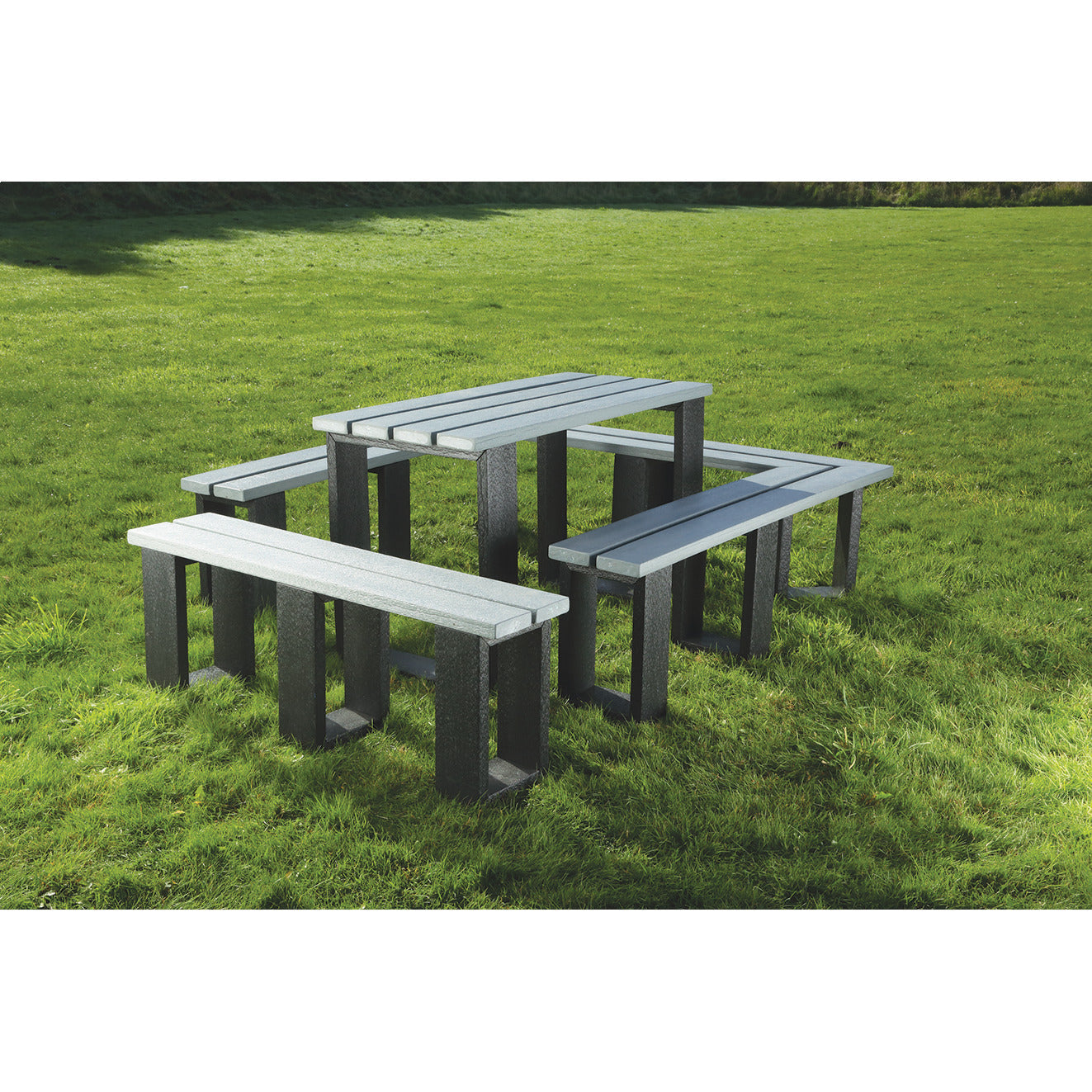Modular Table U-Seat & Bench Grey/Gr