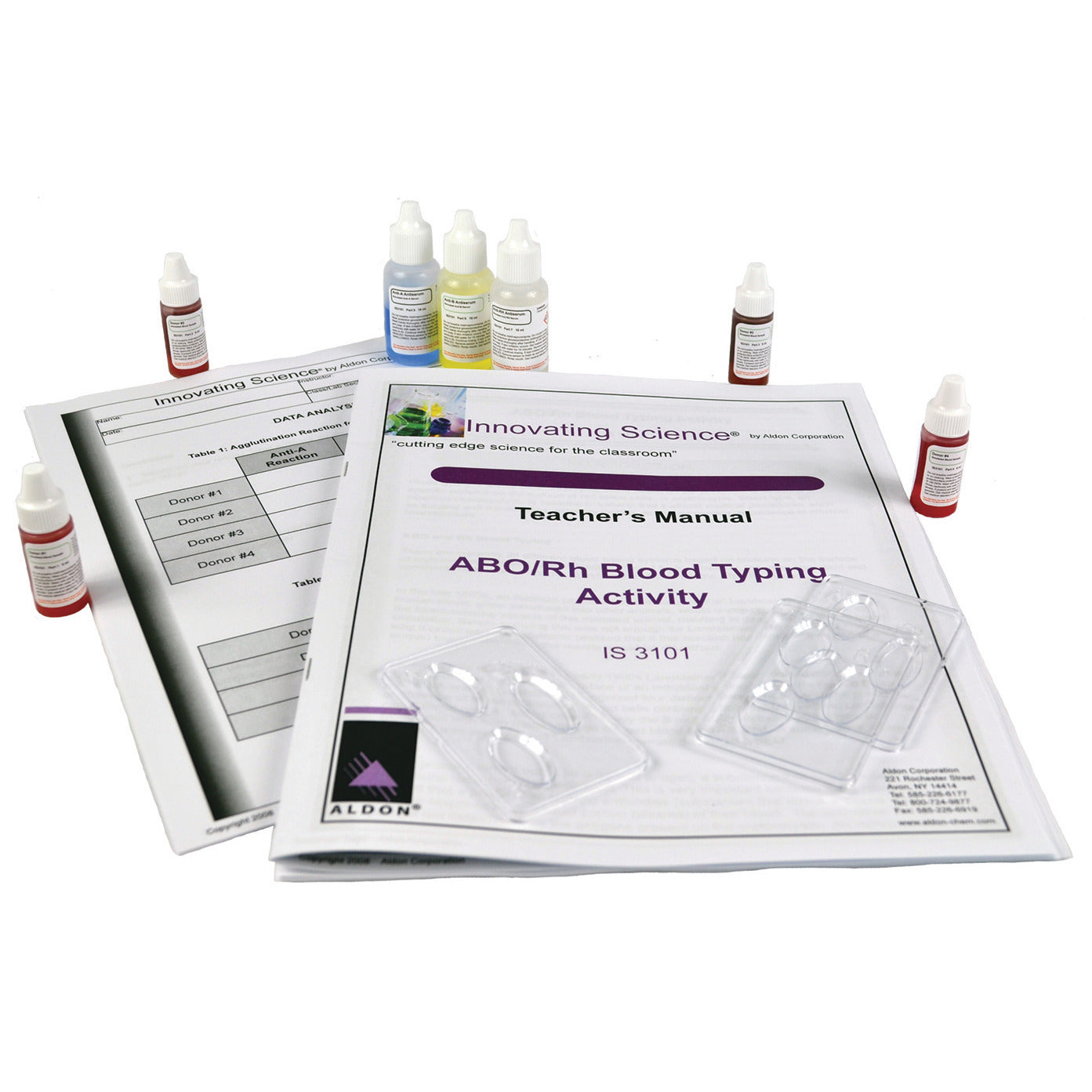 Simulated Abo/Rh Blood Typing Kit