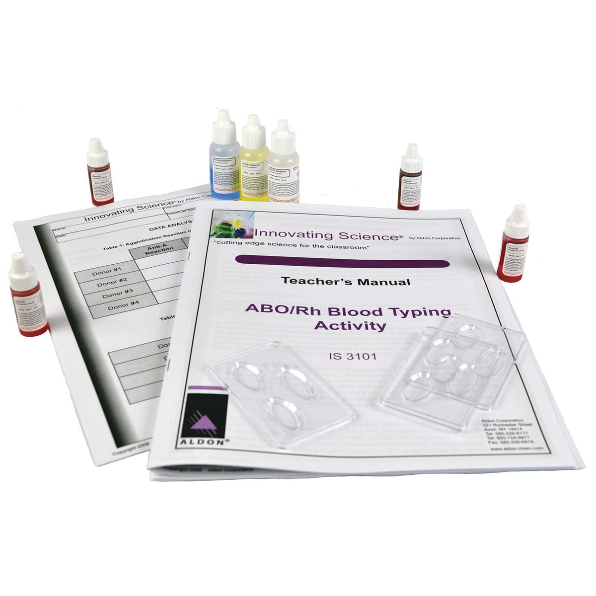 Simulated Abo/Rh Blood Typing Kit