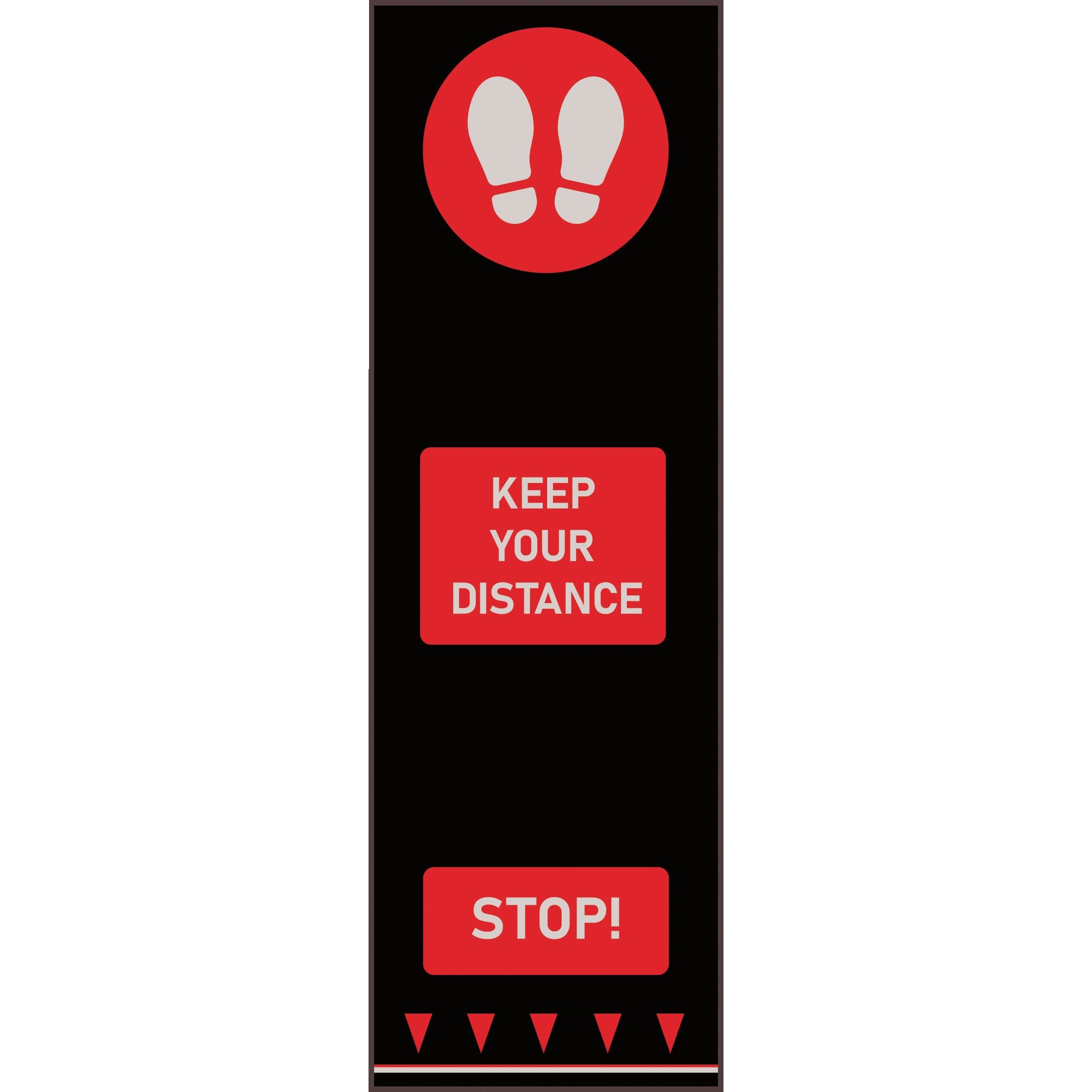 Social Dist.Mats-Footpr. Red