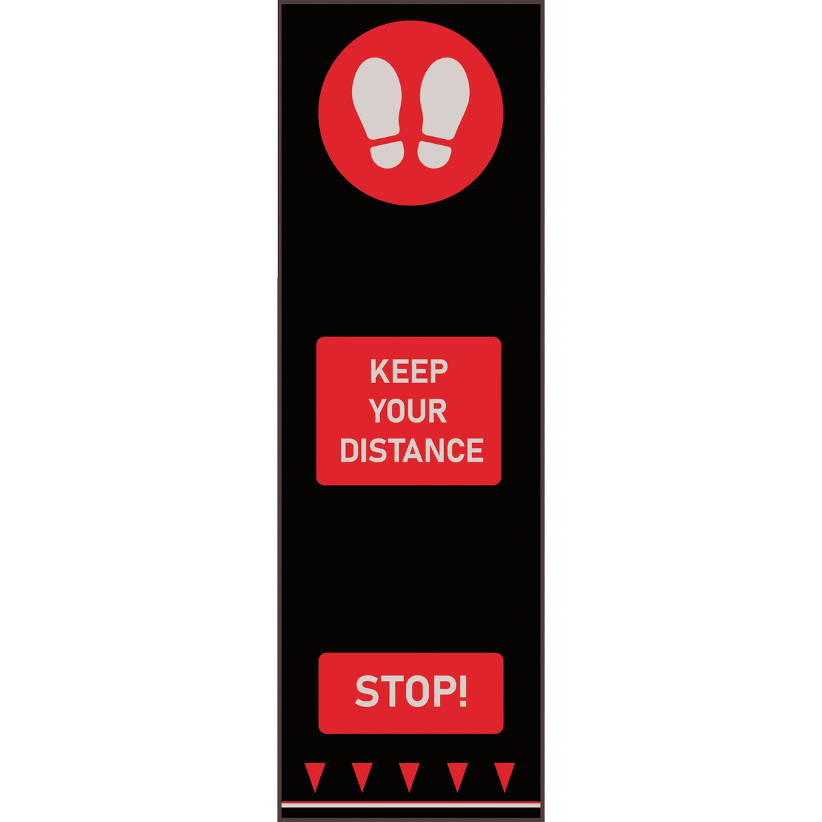 Social Dist.Mats-Footpr. Red