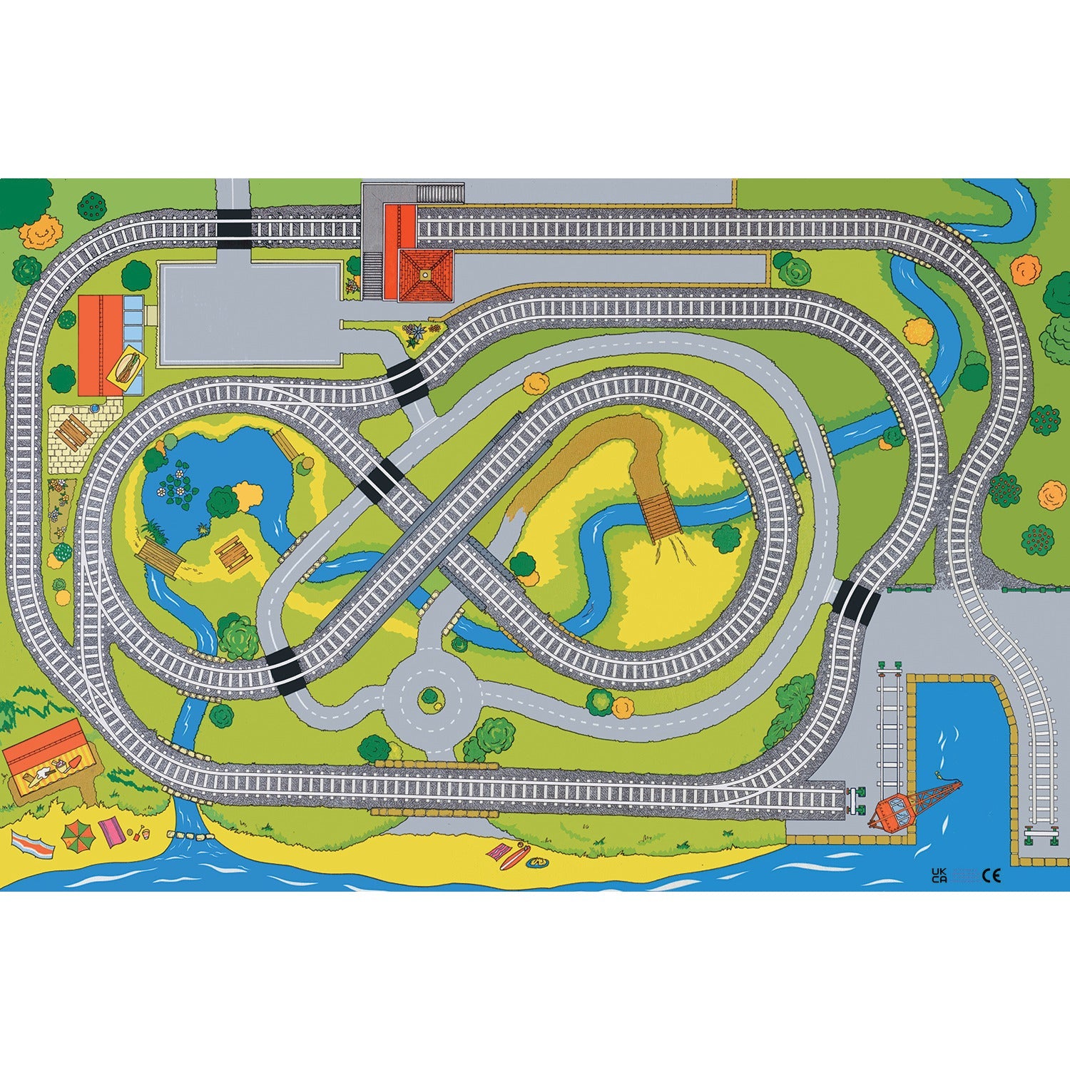 Playmat 1500X1000Mm Train Station