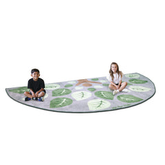 Leaf Semi-Circle Carpet 3X1.5M