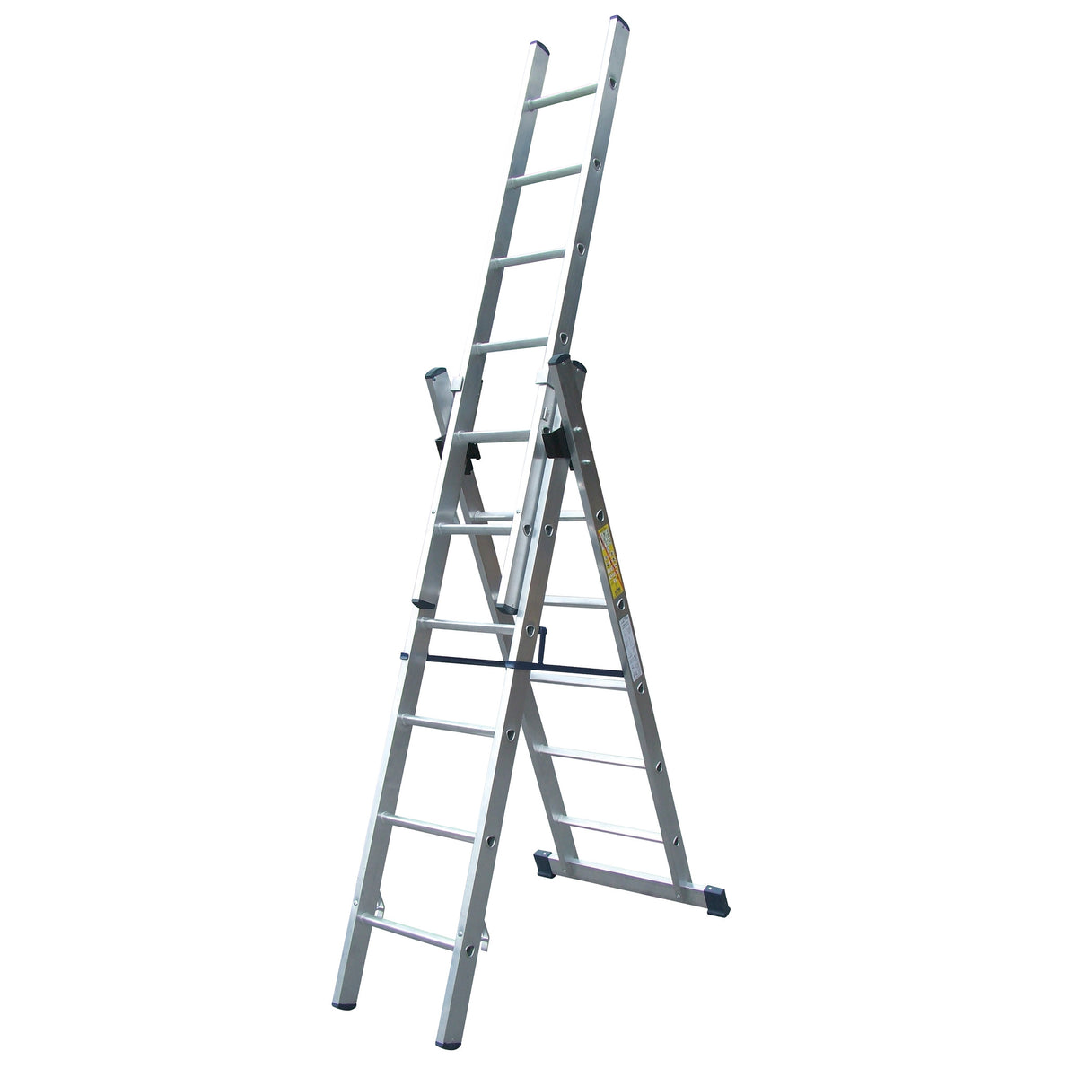 Professional Combi Ladders. 3 Section Push Up - 12 Rungs