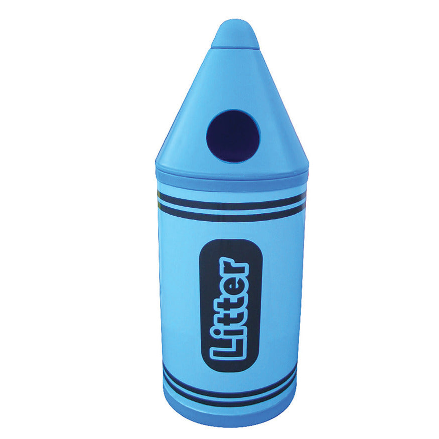 Lge Crayon Bin Blue