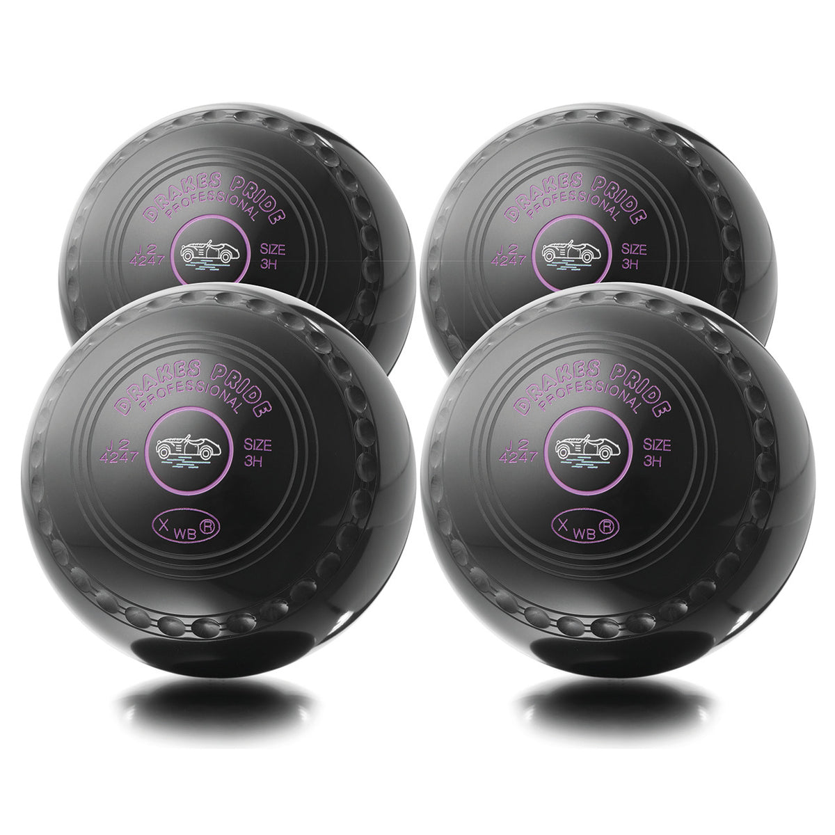 Lawn Bowls Set Of 4 Black